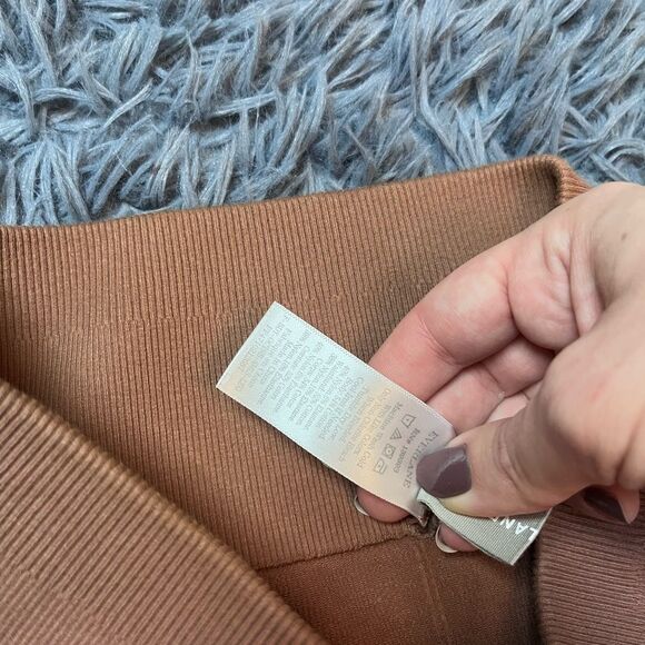 Everlane Tan The Seamless Ribbed High Rise Leggings Size M L - Picture 4 of 4